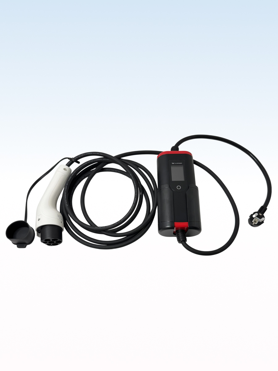 Портативное зарядное устройство для электромобиля GBT, 220В, 5 м, с дисплеем