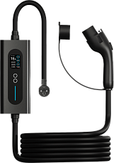 Портативное устройство для зарядки электромобиля GBT, 220В, 5 м, с дисплеем