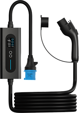 Портативное устройство для электромобиля GBT, 220В, 5 м, с дисплеем