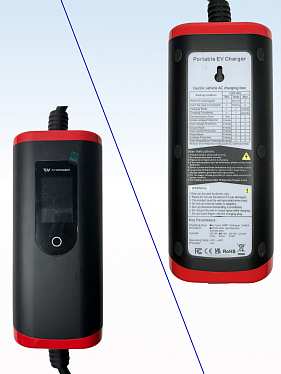 Портативное зарядное устройство для электромобиля GBT, 220В, 5 м, с дисплеем