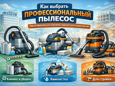 Профессиональные пылесосы для бизнеса: выбираем лучший аппарат для клининга, химчистки и автомоек