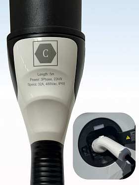 Зарядный кабель для зарядки электромобиля TYPE 2-TYPE 2 на 7 м и 22 кВт