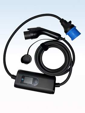 Портативное устройство для зарядки электромобиля GBT, 220В, 5 м, с дисплеем