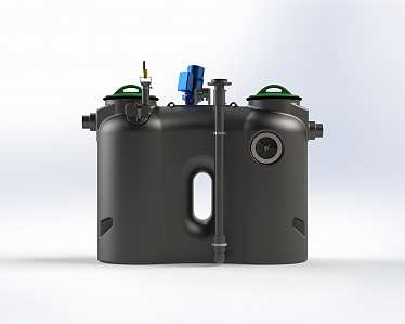 Жироотделитель GREASLY с горизонтальным исполнением