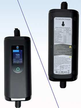Портативное устройство для зарядки электромобиля GBT, 220В, 7 м (16A) с Wi-fi и дисплеем