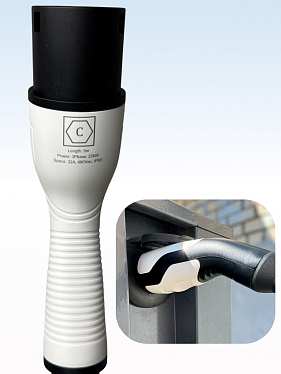 Кабель для зарядки электромобиля TYPE 2-TYPE 2 на 5 м и 22 кВт