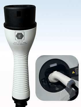 Кабель для зарядки электромобиля TYPE 2-TYPE 2 на 5 м и 22 кВт