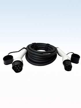 Кабель для зарядки электромобиля TYPE 2-TYPE 2 на 5 м и 22 кВт