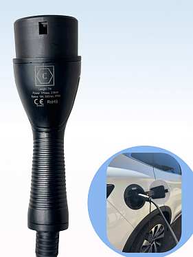 Портативное зарядное устройство для зарядки электромобиля TYPE 2, 220В, 5 м