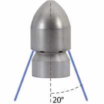 Насадка для чистки труб ST-49, 20° 1/4" IG R+M