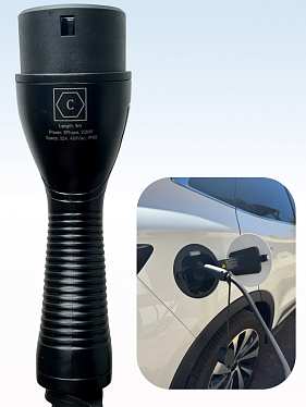 Зарядный кабель-спираль для зарядки электромобиля TYPE 2-TYPE 2 на 5 м и 22 кВт