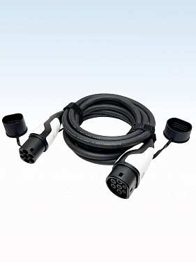 Зарядный кабель для зарядки электромобиля TYPE 2-TYPE 2 на 7 м и 22 кВт