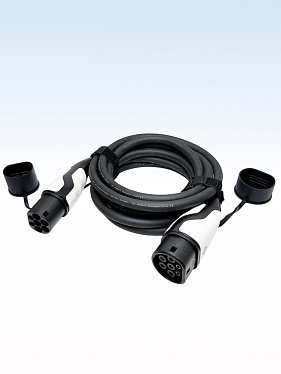 Зарядный кабель для зарядки электромобиля TYPE 2-TYPE 2 на 5 м и 22 кВт