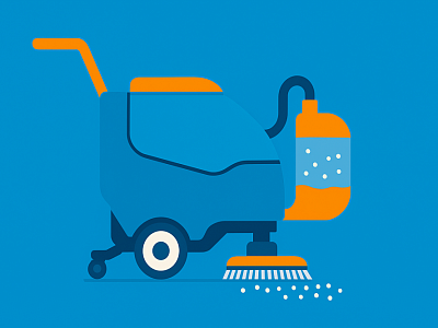 Принцип работы поломоечной машины