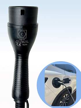 Портативное зарядное устройство для зарядки электромобиля TYPE 2, 220В, 7 м, с дисплеем и Wi-FI